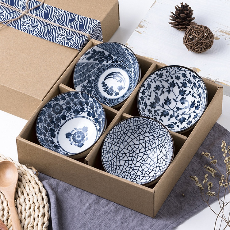 Underglaze embossed ceramic bowls, customized design and packaging