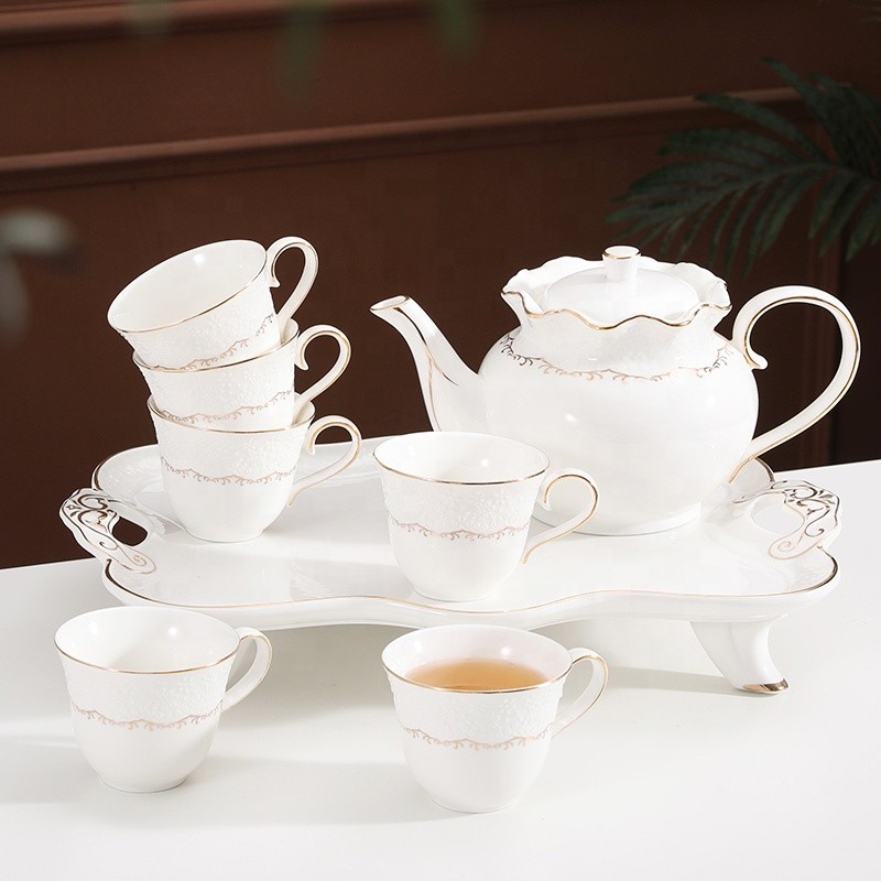 New style teapot tea set ceramic cup and saucer coffee pot cup plate set