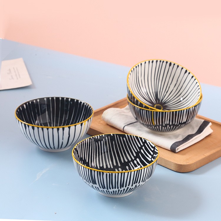 Wholesale Price Round Ceramic Dinnerware Porcelain Bowl Set