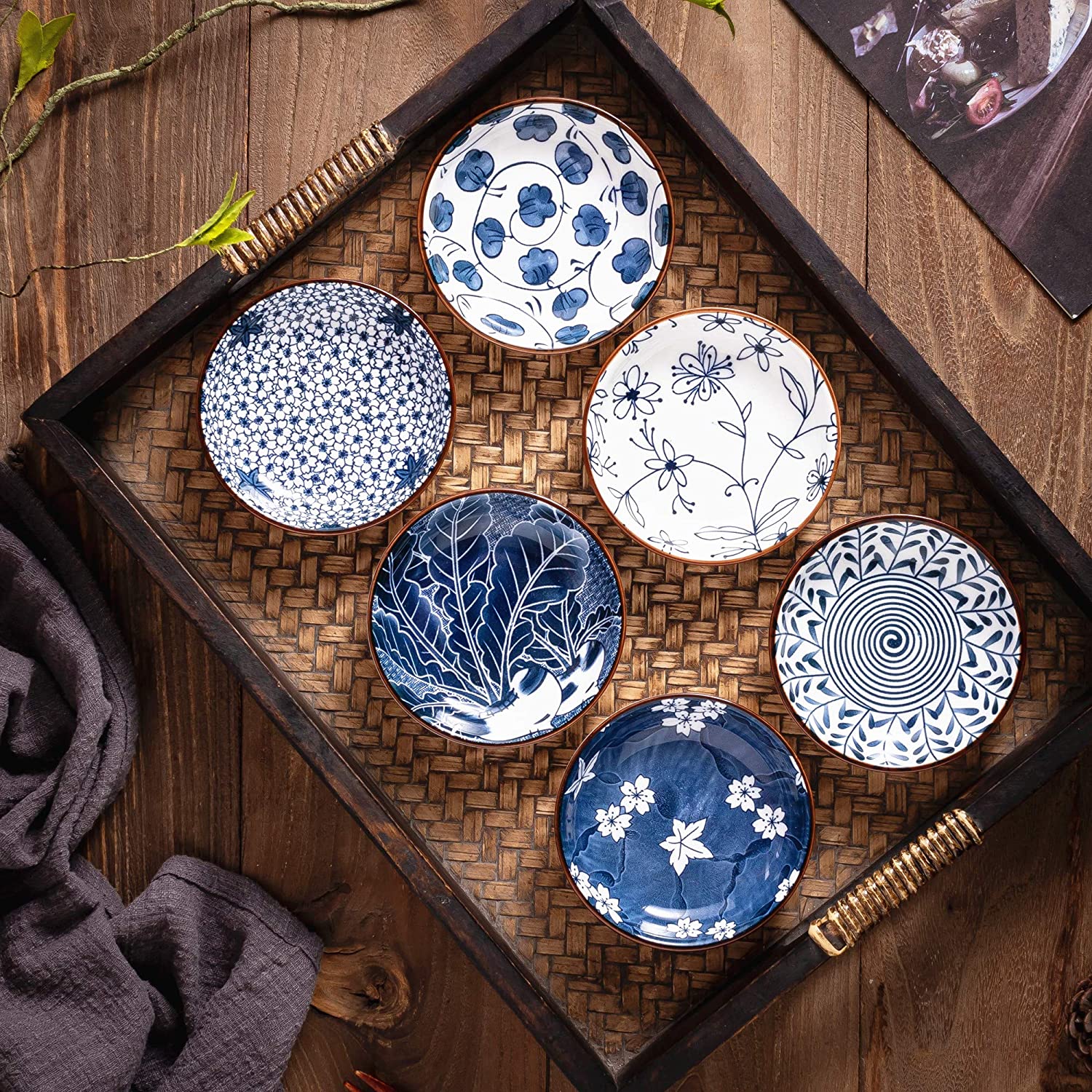 Wholesale price Round salad bowl Ceramic pad printing dinnerware Ceramic bowl set