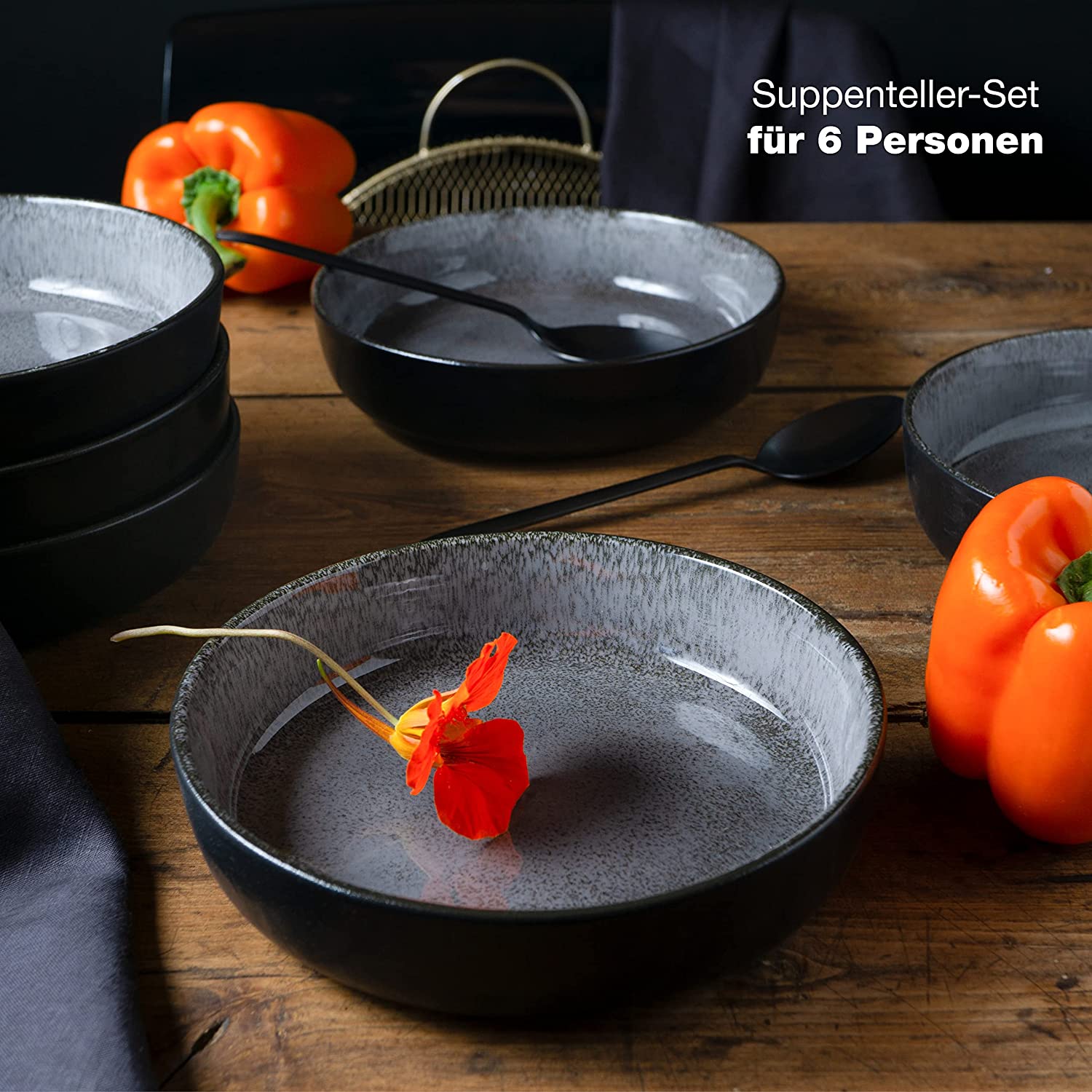 Factory hotel black nordic restaurant tableware plates porcelain dishes ceramic dinner plates