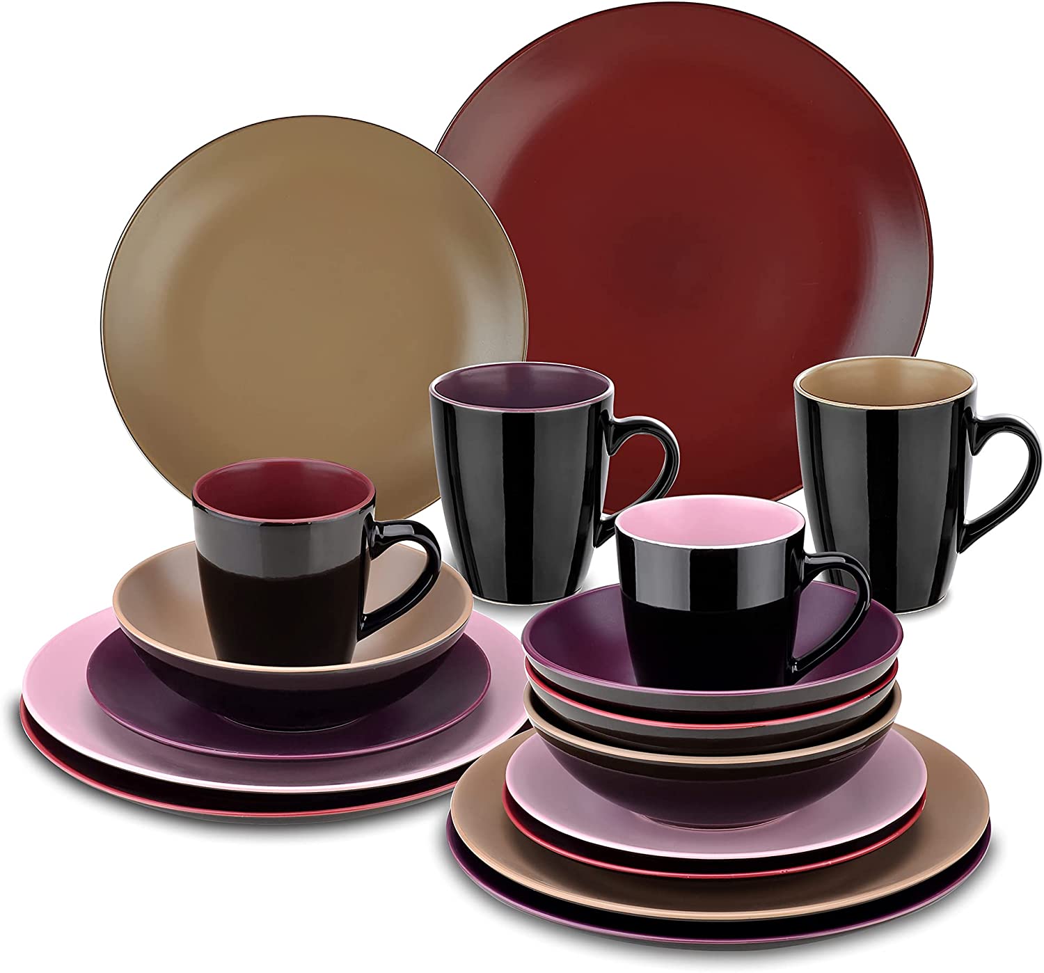 Simple style color glaze stoneware tableware set, which can be customized in color, shape, packaging