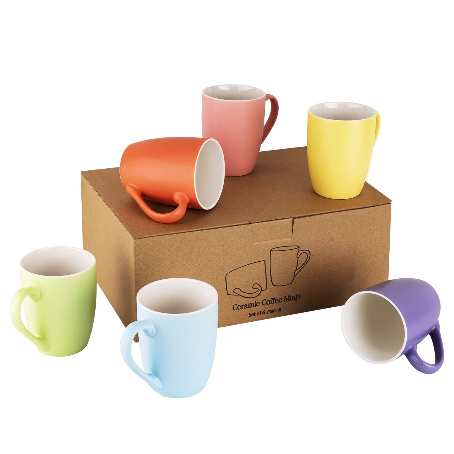 Wholesale price of various ceramic cups & mugs, customized design, color and packaging