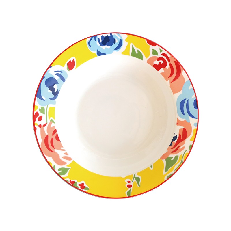Customized Exquisite Decal Ceramic Tableware Customized Design 16 pcs New Dining Plate and Bowl Set 